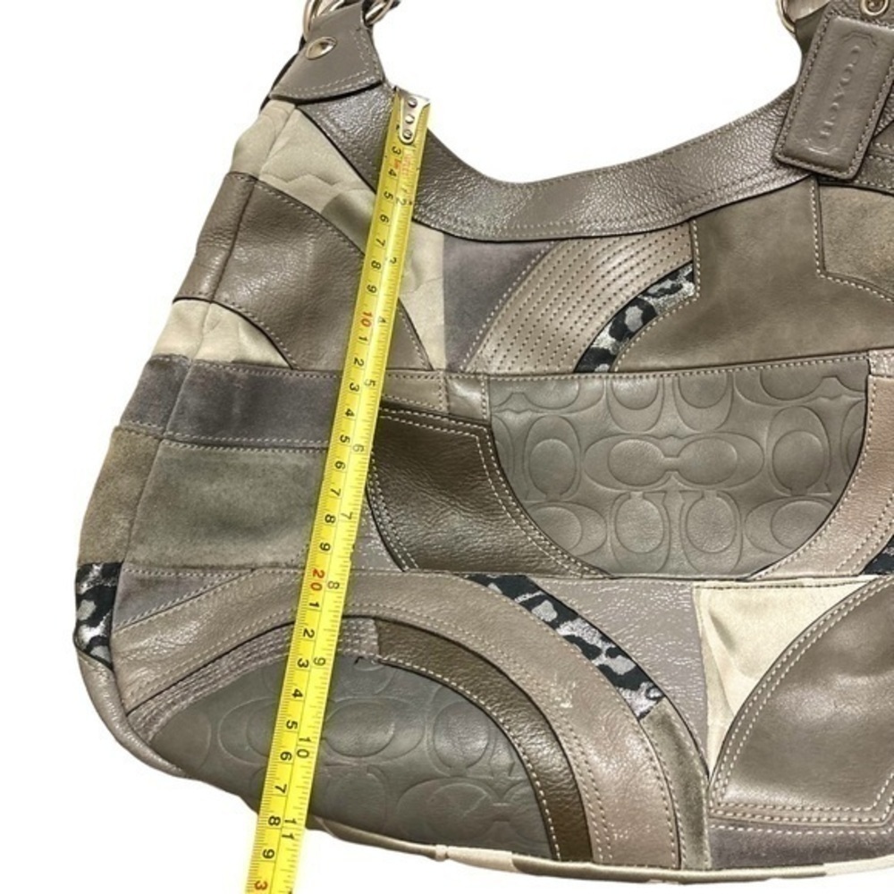 Coach rare gray patchwork Madison hobo bag RARE - Picture 2 of 16